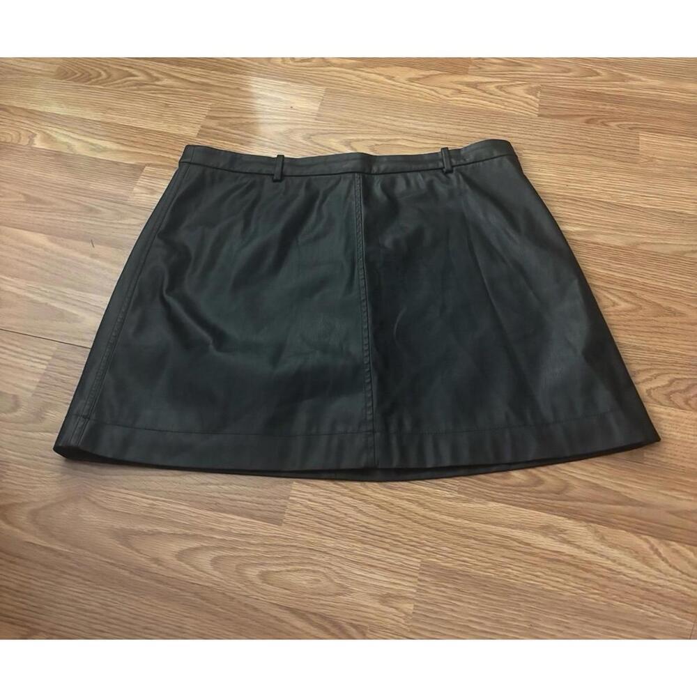 J.Crew Trouser Faux Leather Mini Skirt Size 14